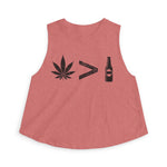 Weed > Beer DoobyUsGear Crop Top