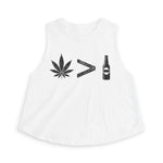 Weed > Beer DoobyUsGear Crop Top