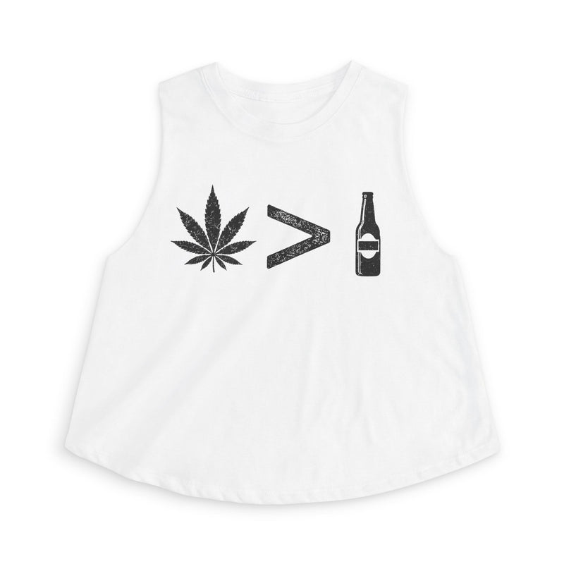 Weed > Beer DoobyUsGear Crop Top